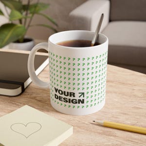 Customizable White Ceramic Mug: Personalized Quote Gift
