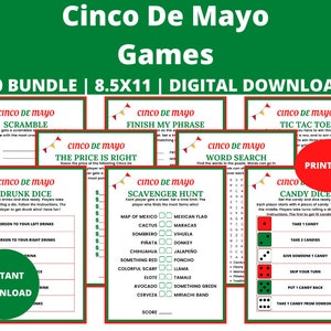 Cinco de Mayo Party Games: Printable Mexican Fiesta Activities (PDF)