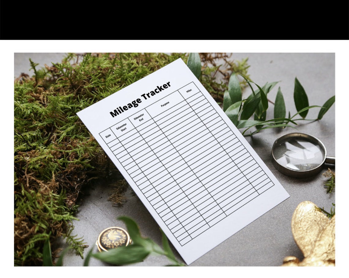 Printable Mileage Tracker Log (PDF, JPG, PNG) - Etsy