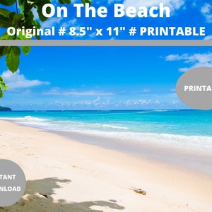 Beach Wall Art Print: Ocean Coastal Landscape (PDF, PNG, JPG)