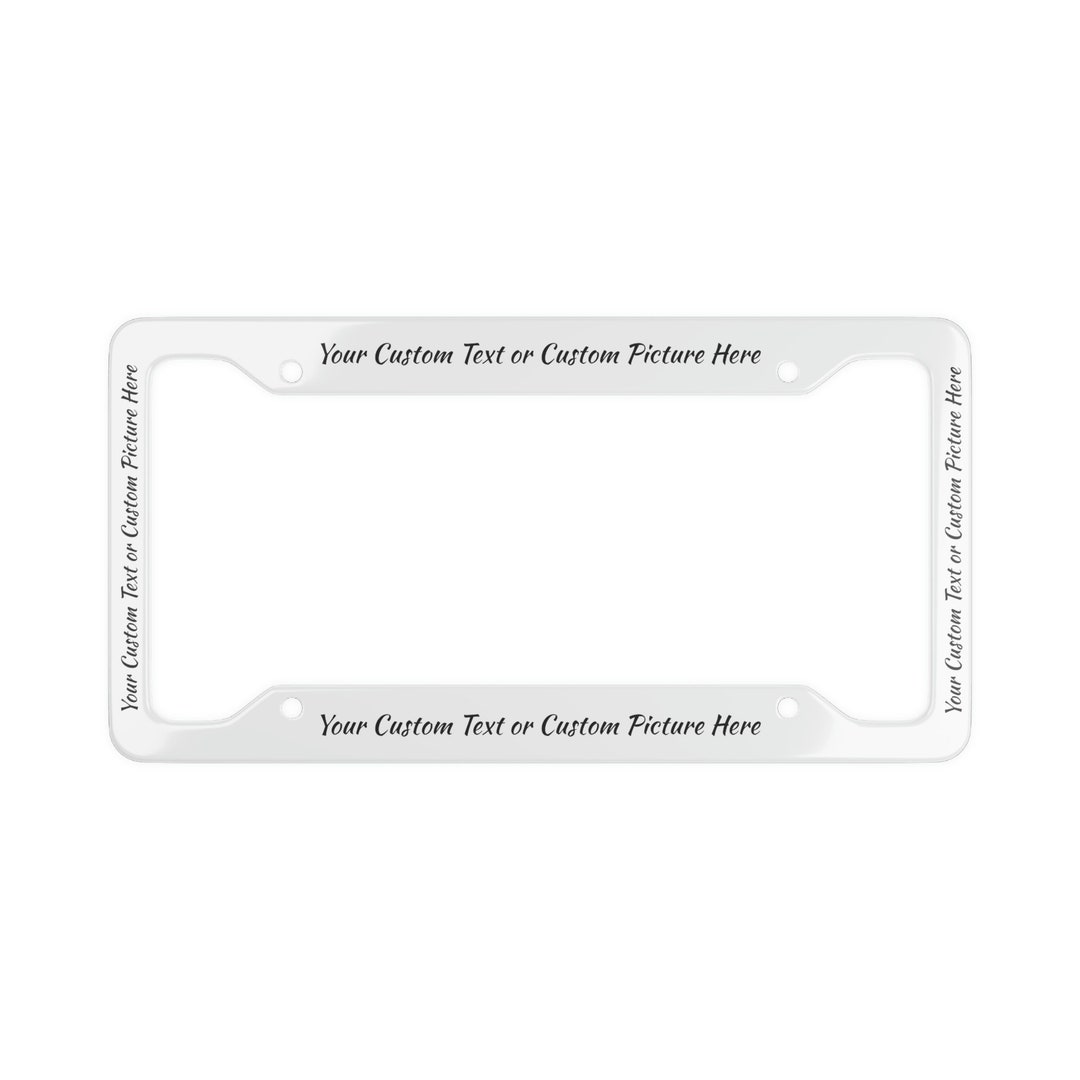 Custom Personalized License Plate Frame Etsy