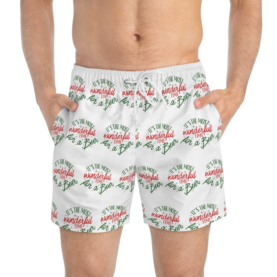 Christmas Swim Shorts/bathers It's the Most Wonderful Etsy