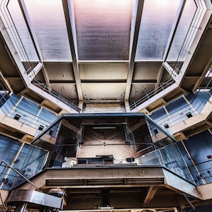 Customizable photograph of abandoned industrial place, urbex art print in limited edition of 30 copies, &quot;Control room&quot;
