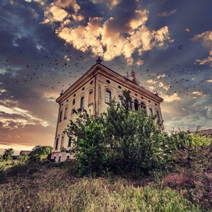 Customizable photograph of abandoned palace, urbex art print in limited edition of 30 copies, &quot;Villa Cavallo&quot;