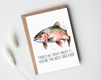 Carte de pêche imprimable pour la fête des pères, sans truite