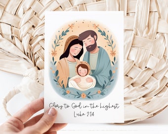 DIGITAL Printable Christmas Card | nativity, printable card, digital download