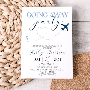 Editable Going Away Party Invitation farewell, moving away, digital download, instant download, printable template image 1