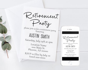 Editable Retirement Party Invitation Template