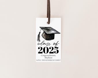 Editable Class of 2025 Graduation Tag Template