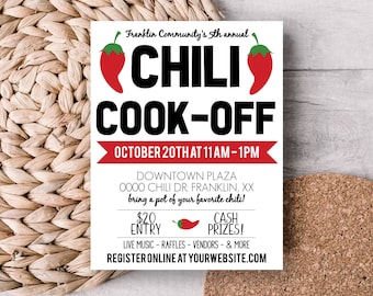 Editable Chili Cook Off Flyer Template