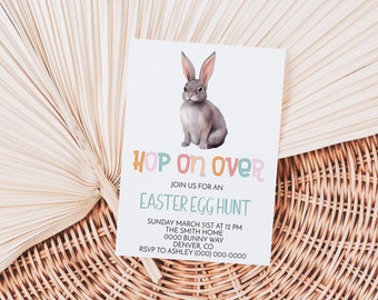 Editable Egg Hunt Invitation Easter Party Template