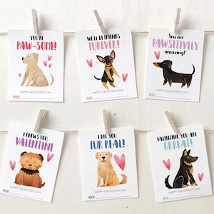 Druckbare Hundekinder Valentinstagskarten