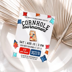 Editable Cornhole Tournament Flyer Template