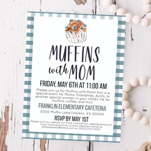 Editable Muffins with Mom Flyer Template