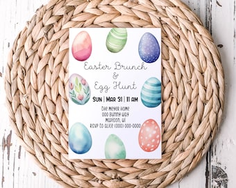 Editable Easter Egg Hunt Invitation Template