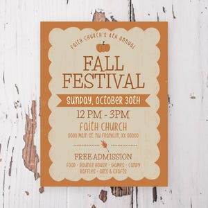 Editable Fall Festival Flyer Template