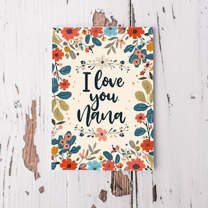 Tarjeta imprimible para abuela, tarjeta de felicitación para abuela, descarga digital instantánea