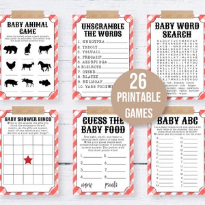 Printable BBQ Baby Shower Games Bundle, Baby Q Party Games