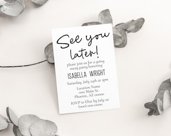 Editable Going Away Party Invitation Template