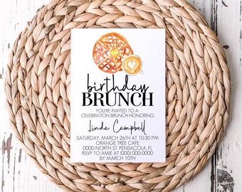 Editable Birthday Brunch Invitation Template