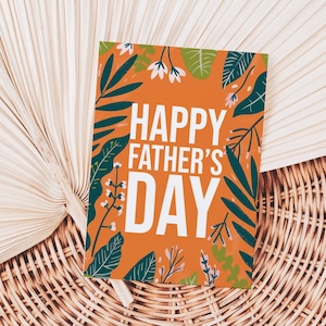 Plantilla de tarjeta imprimible para el Día del Padre, Feliz Día del Padre