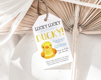 Editable Cruising Duck Tag | digital download, printable