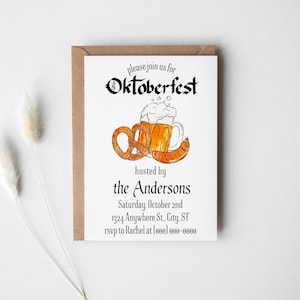 Oktoberfest Invitation Template, Editable Beer Festival Party Invite, Corjl Printable Download