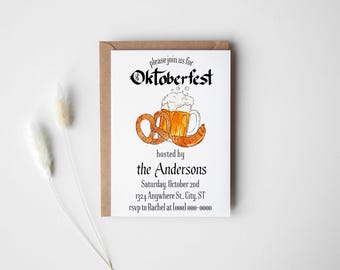 Redigerbar Oktoberfest-inbjudningsmall