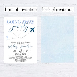 Editable Going Away Party Invitation farewell, moving away, digital download, instant download, printable template image 3
