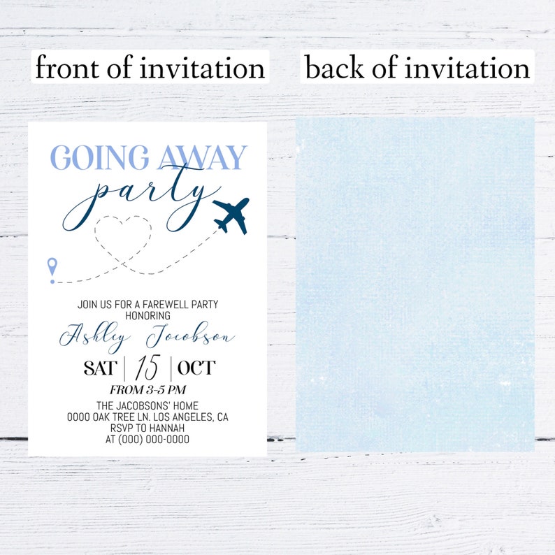 Editable Going Away Party Invitation farewell, moving away, digital download, instant download, printable template image 3