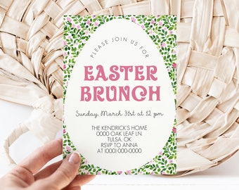 Modello modificabile per invito al brunch pasquale