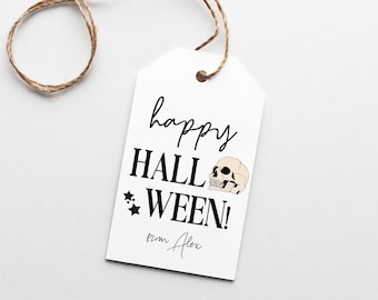 Editable Trick or Treat Tag Template: Halloween Favor Tags
