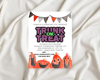Modèle de Flyer modifiable pour une malle ou une friandise