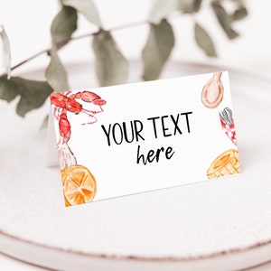 Editable Crawfish Boil Tent Cards Template