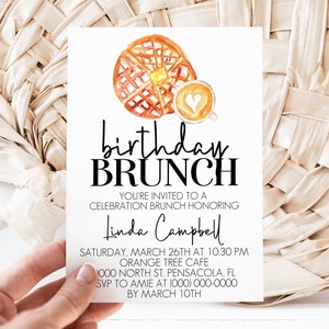 Editable Brunch Invitation Template Birthday Brunch, Digital Download ...