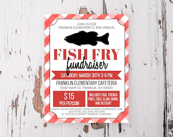 Editable Fish Fry Fundraiser Flyer Template