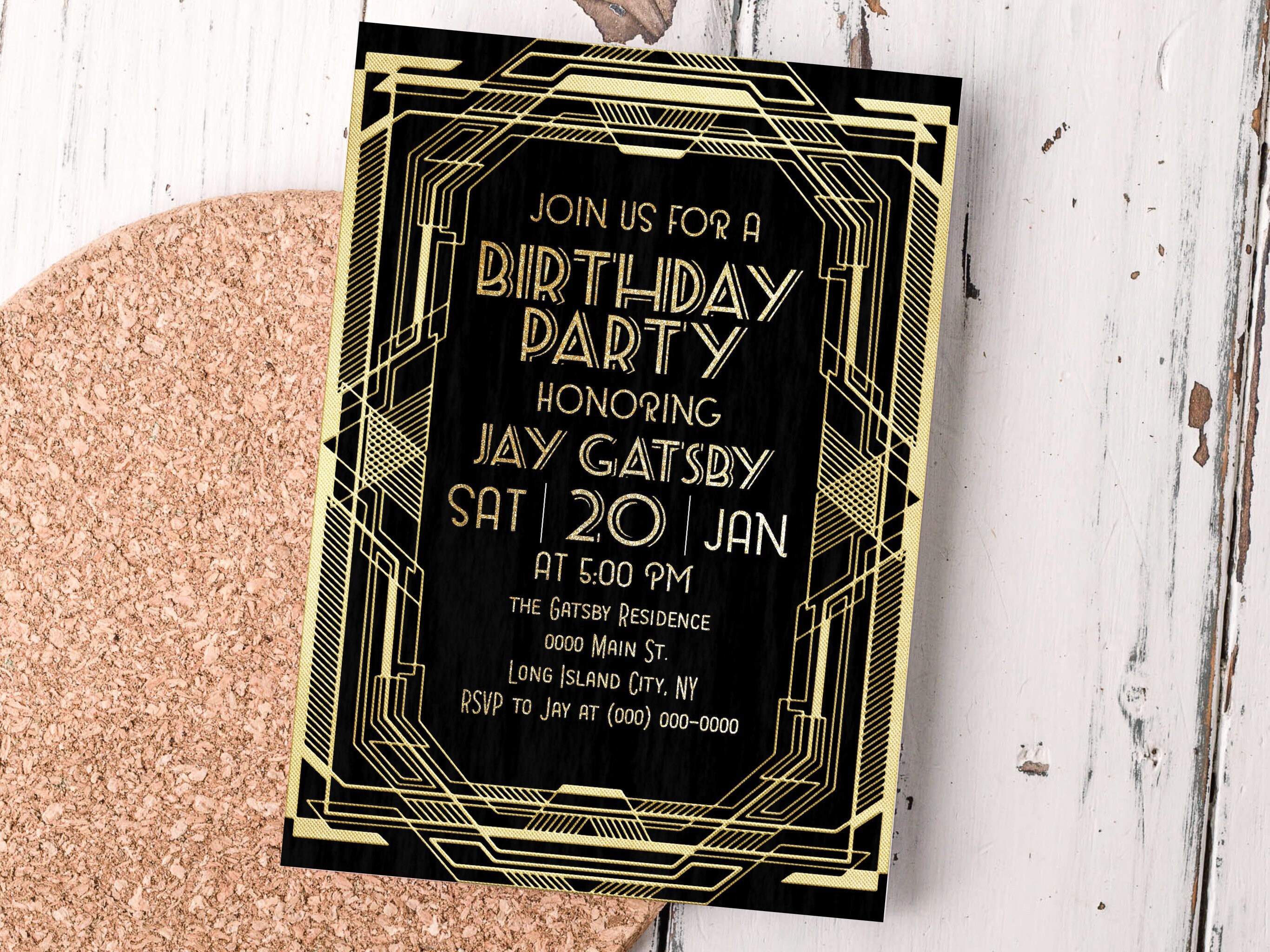 Gatsby Invitation - Etsy