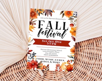 Editable Fall Festival Flyer Template