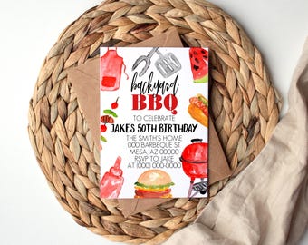 Editable Backyard BBQ Invitation Template
