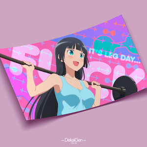 Leg Day // Anime Sticker