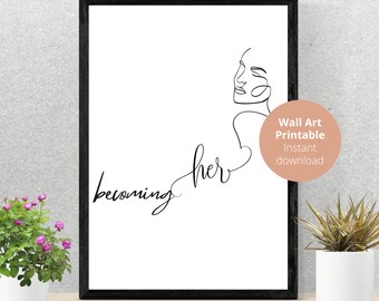 INSPIRATIONAL SELF LOVE Poster That Girl Wall Art Wall Decor for ...
