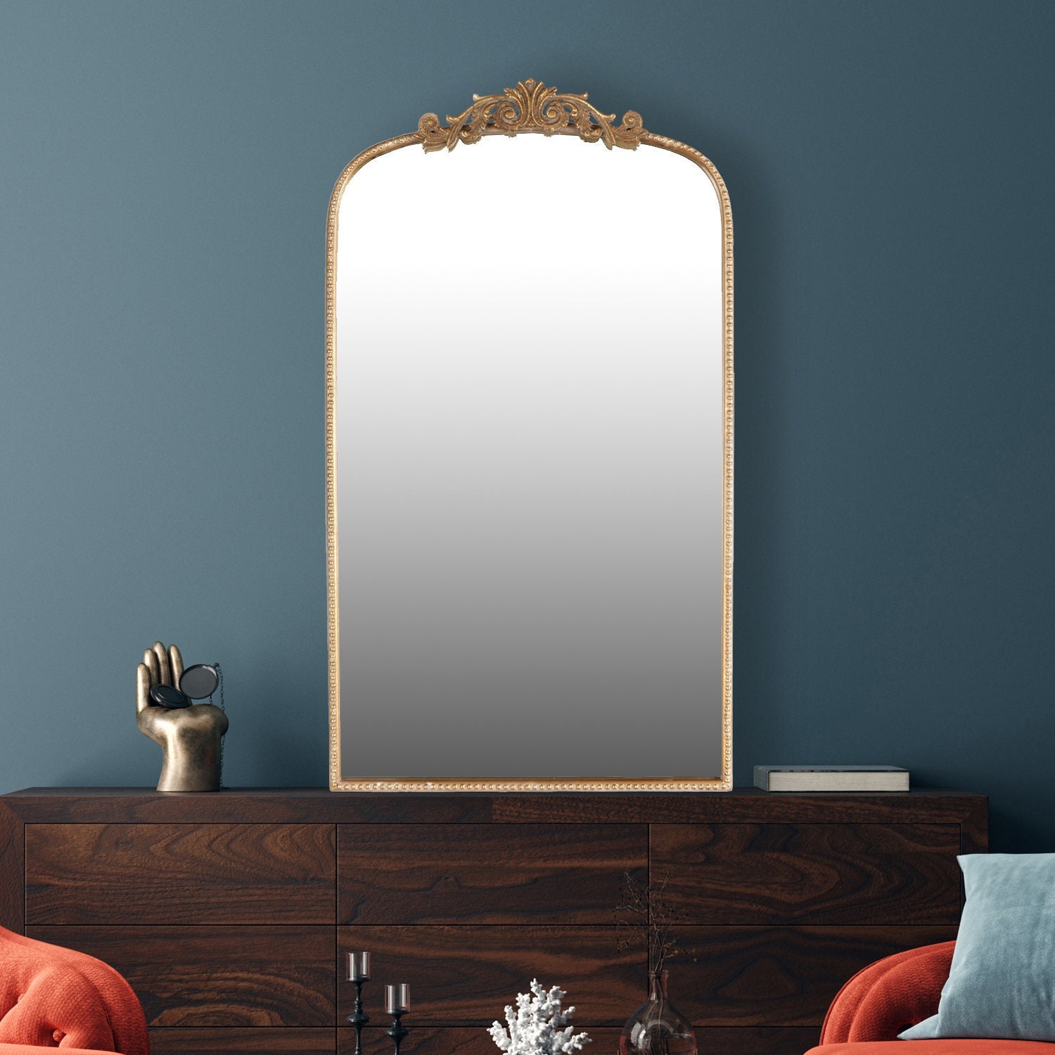 Ceridwen/ornate Gold Arch Wall Mirror/baroque Style Vintage Etsy Canada