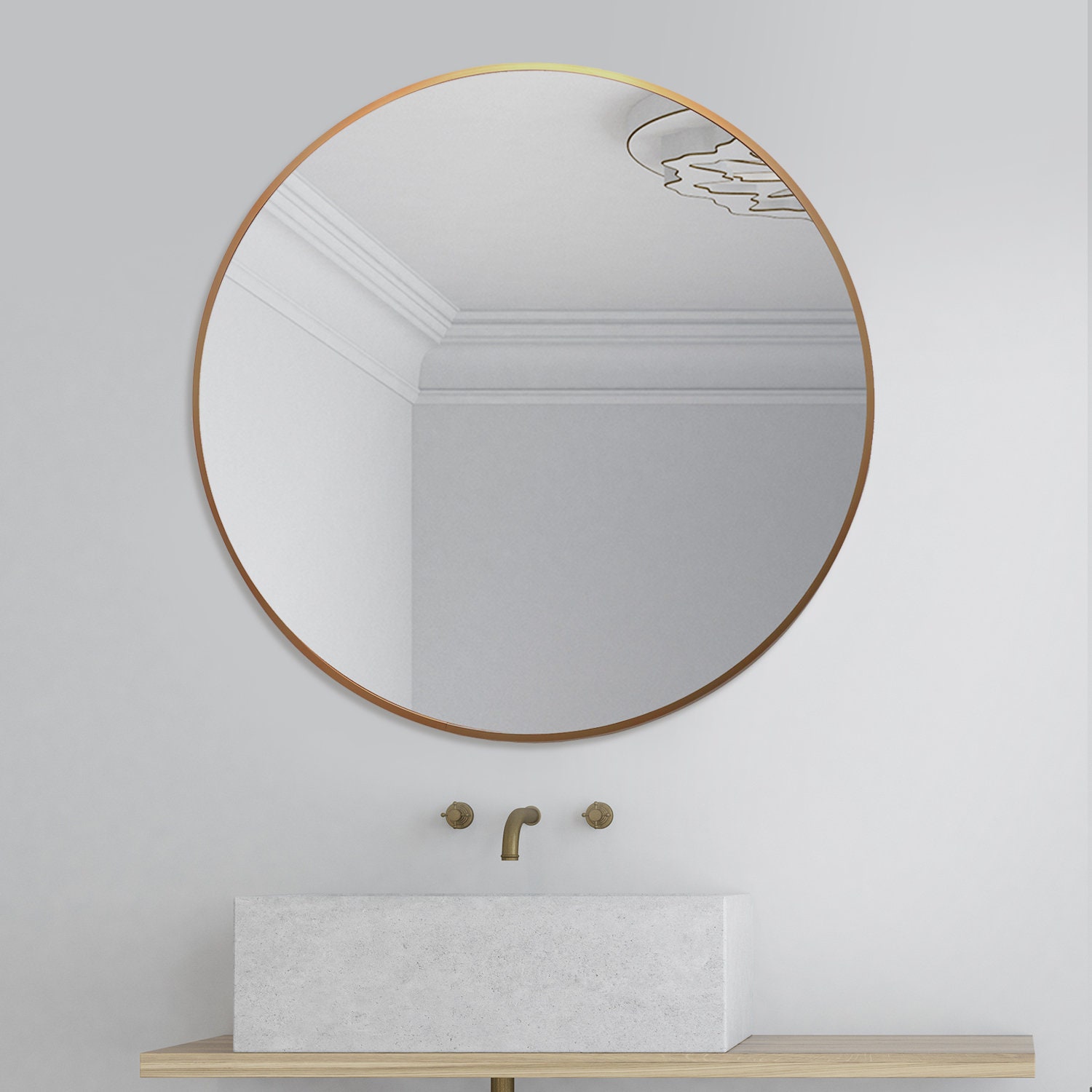 COPPER FRAME Mirror I/metal Round Wallmounted Mirror/durable Etsy