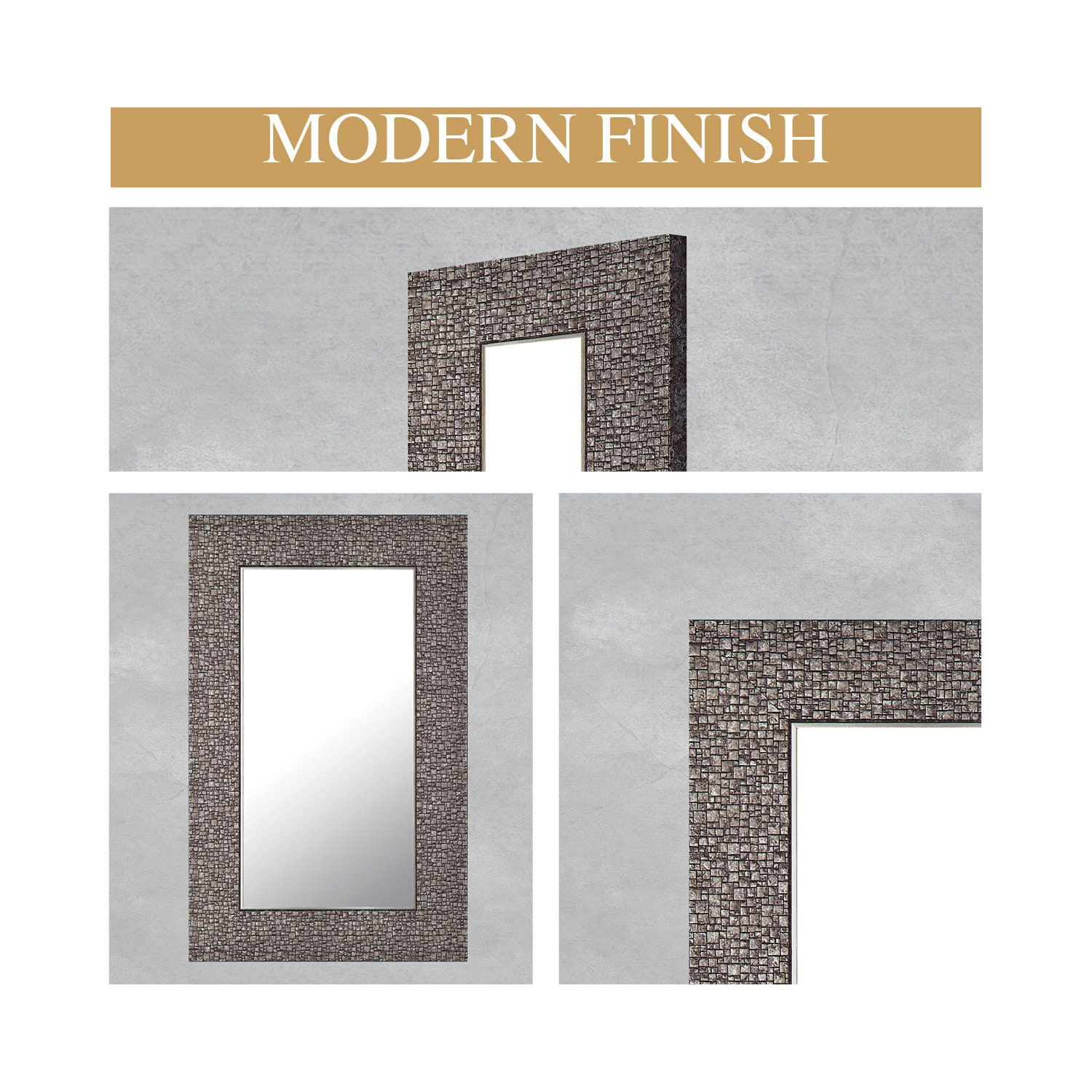 4 Piece Mirror Set/silver Wall Decor Set of 4/polystyrene Etsy