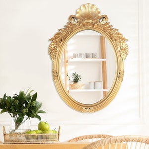 Vintage/gold/antique/decorative/large oval mirrors/Gold frame mirrors for wall décor