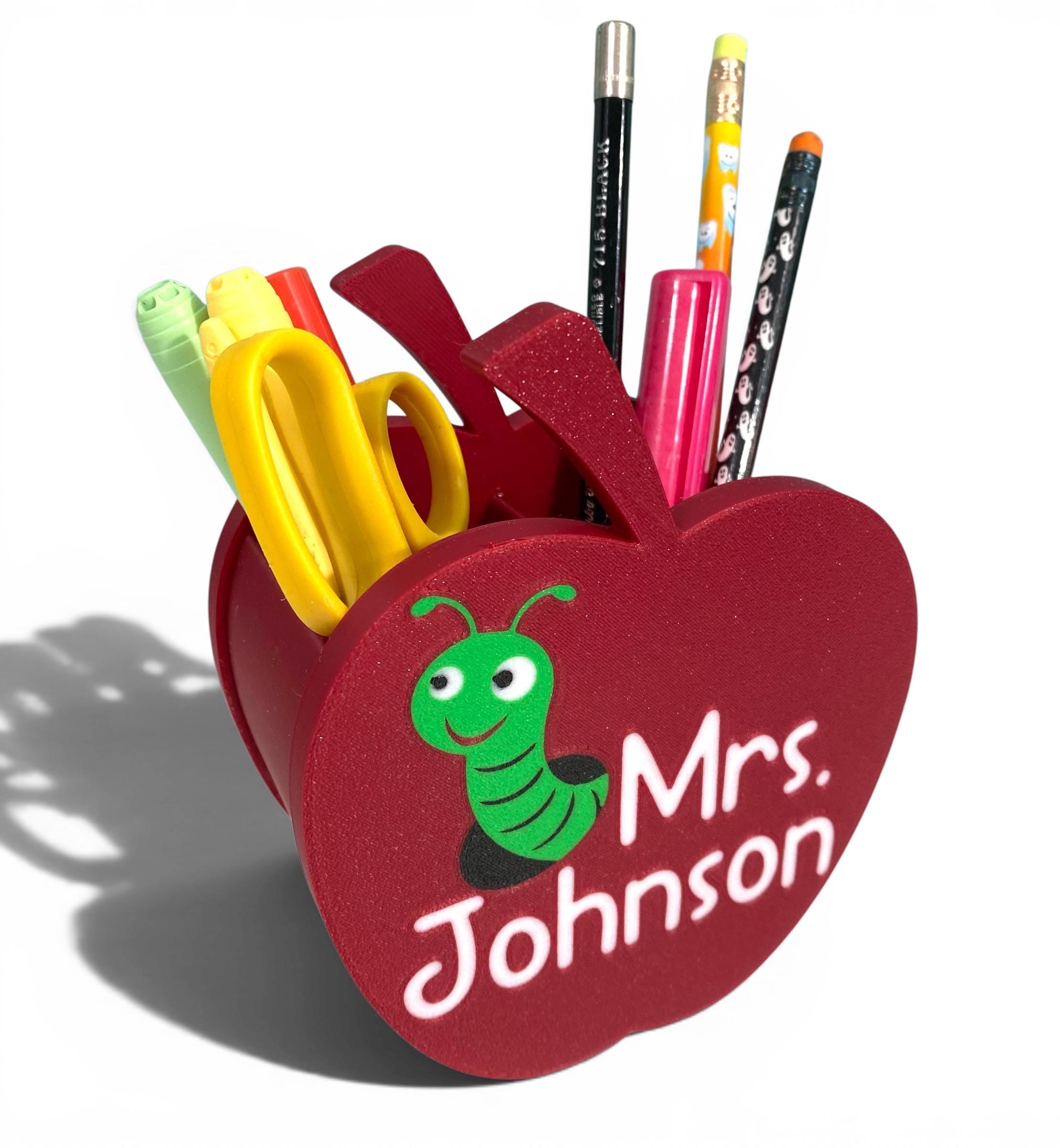 Personalized Teacher Desk Organizer - Pencil Holder - Teacher Gift - Etsy