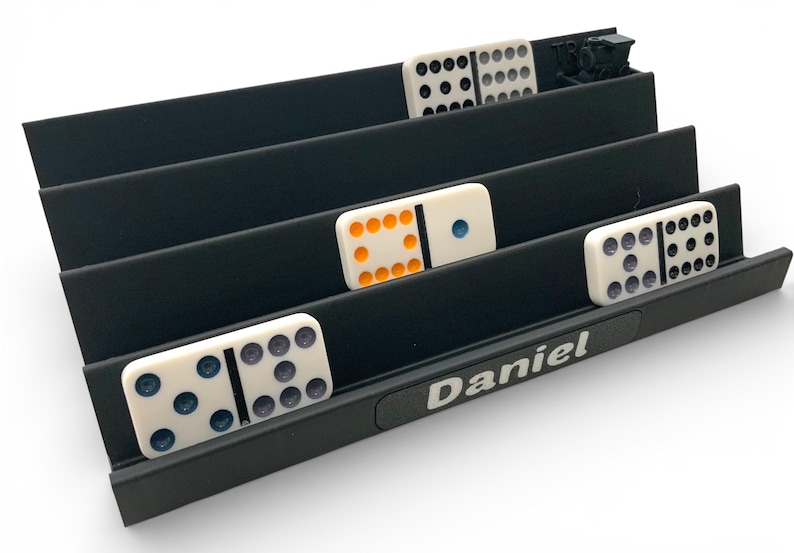 Double Stack Domino Rack Personalized Mexican Train Domino Rack - Stackable, With Train Token - Etsy