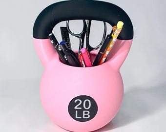 Kettlebell Desk Organizer: Fitness Gift Pencil Holder