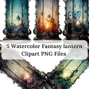 Fantasy lantern Clipart, Dark Fantasy Lantern, Crystal Lantern, Antique Lantern Clipart, Fairy tale lantern clipart, witch fairy Lantern PNG