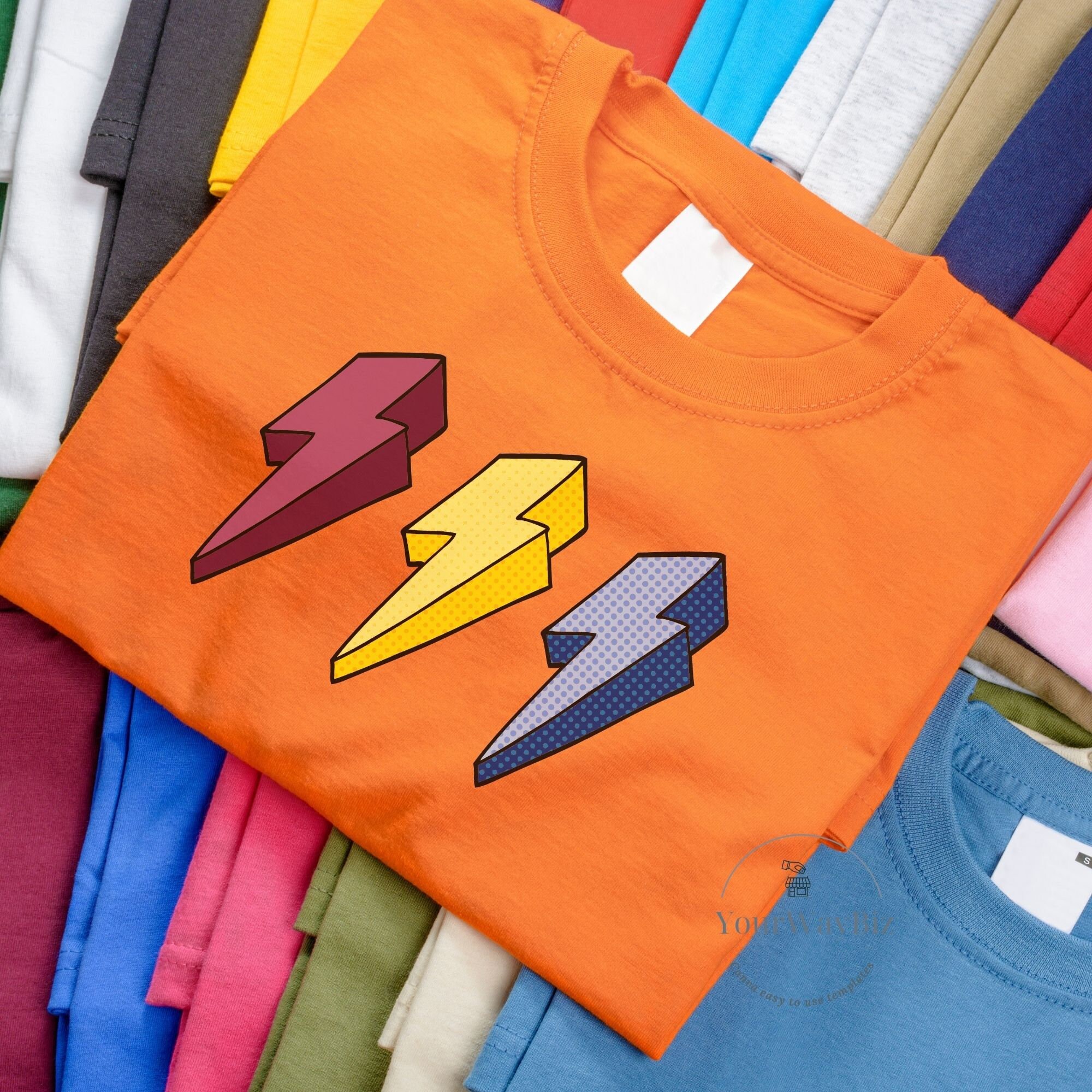 Lightning Bolt Shirt, Lightning Bolt Grid Tshirt, Women's Gifts